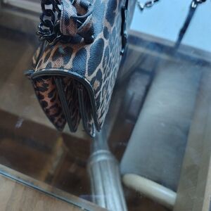 Leopard Print Chain Shoulder Bag